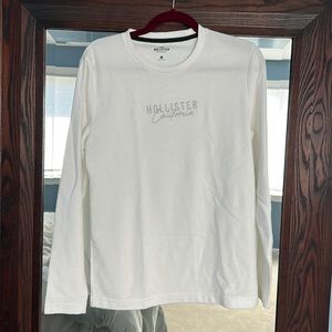 Long sleeve ribbed white shirt